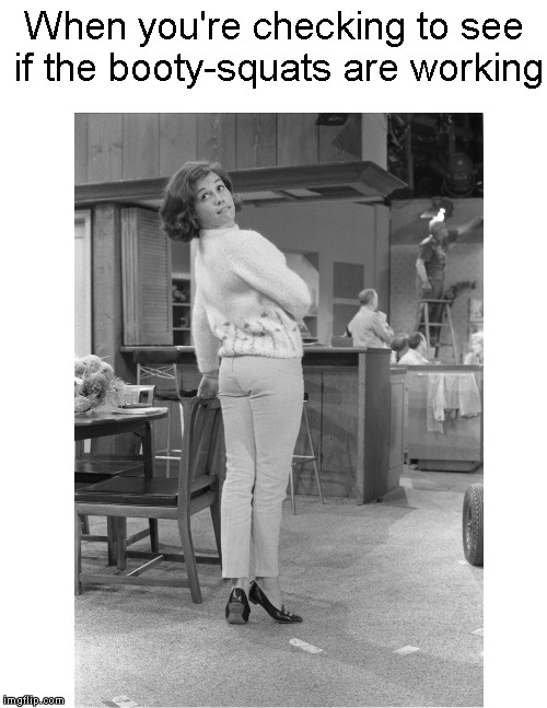 Booty do your duty..... | When you're checking to see if the booty-squats are working | image tagged in funny memes,booty,big booty,women | made w/ Imgflip meme maker