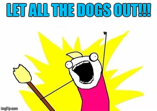 X All The Y | LET ALL THE DOGS OUT!!! | image tagged in memes,x all the y | made w/ Imgflip meme maker