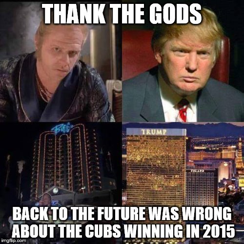 The future is safe. | . | image tagged in back to the future,trump,biff,disaster averted | made w/ Imgflip meme maker