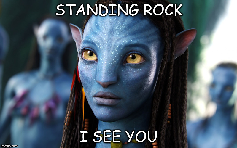 Avatar | STANDING ROCK; I SEE YOU | image tagged in avatar | made w/ Imgflip meme maker