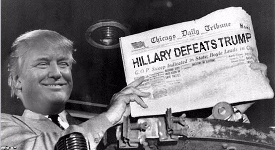 image tagged in dewey defeats truman | made w/ Imgflip meme maker