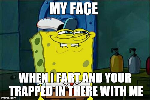 Don't You Squidward | MY FACE; WHEN I FART AND YOUR TRAPPED IN THERE WITH ME | image tagged in memes,dont you squidward | made w/ Imgflip meme maker