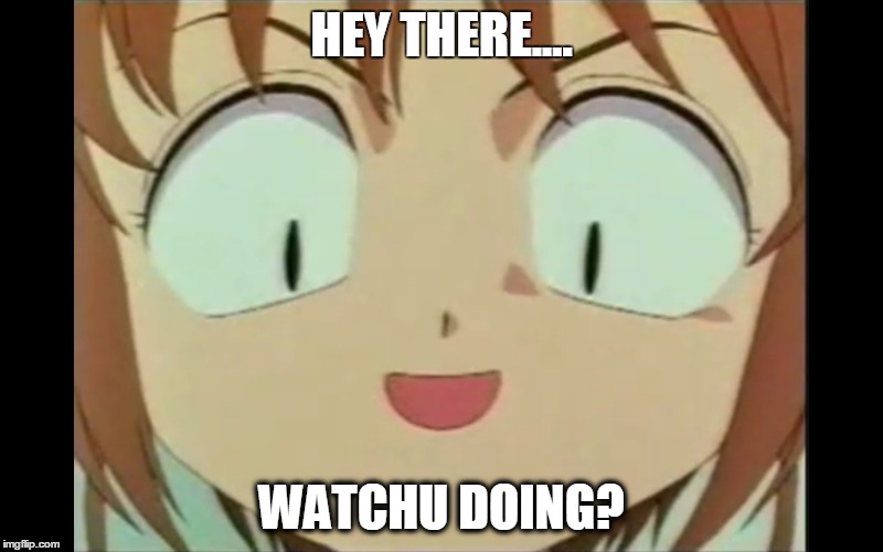 Hey | HEY THERE.... WATCHU DOING? | image tagged in i have no idea what i am doing,hey girl | made w/ Imgflip meme maker