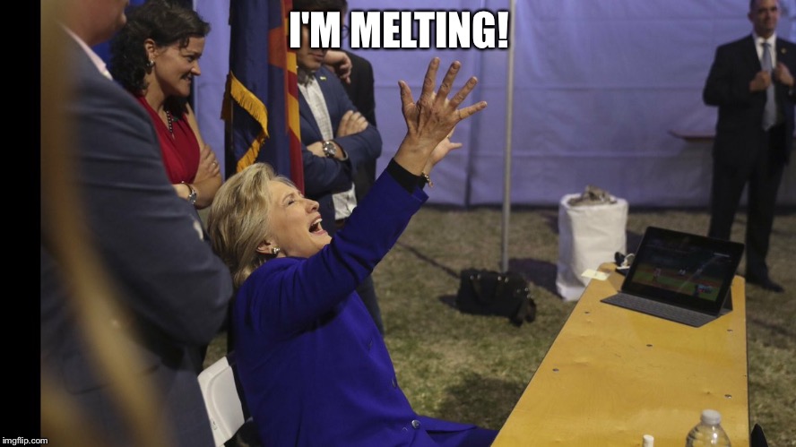 What have you done, Comey? | I'M MELTING! | image tagged in hillary clinton,wicked witch,fbi director james comey,memes | made w/ Imgflip meme maker