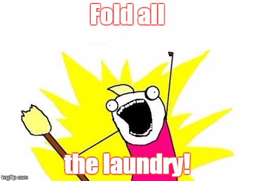 X All The Y Meme | Fold all the laundry! | image tagged in memes,x all the y | made w/ Imgflip meme maker