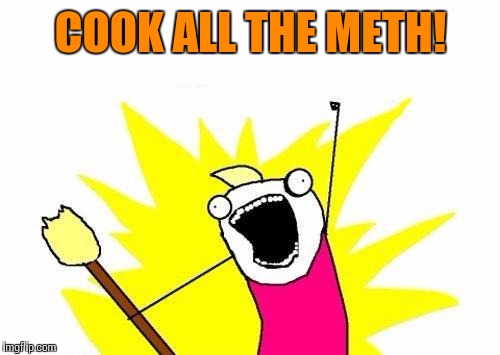 X All The Y Meme | COOK ALL THE METH! | image tagged in memes,x all the y | made w/ Imgflip meme maker