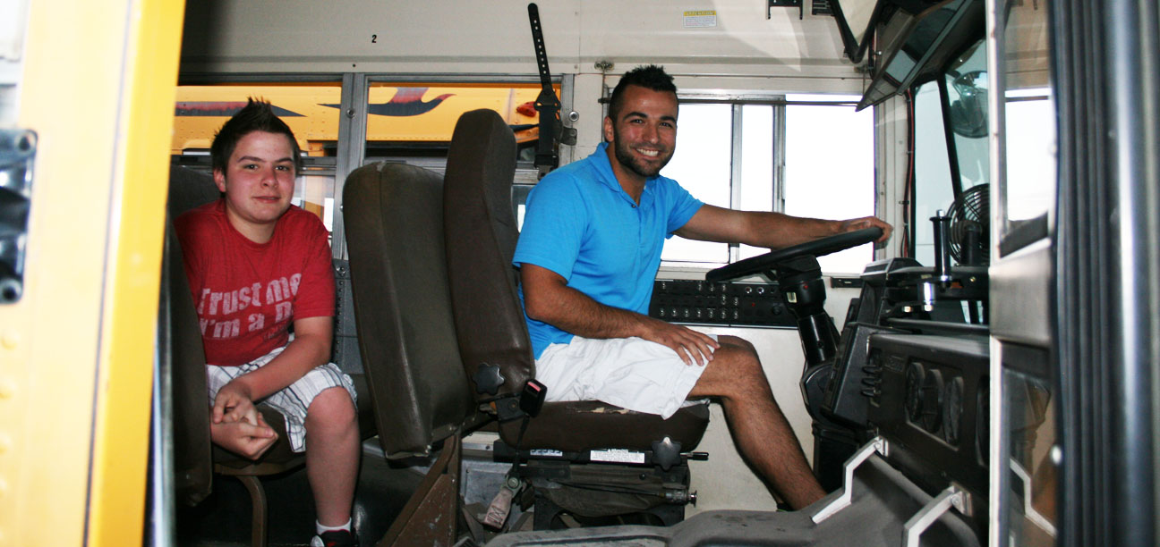 High Quality School bus driver and student Blank Meme Template