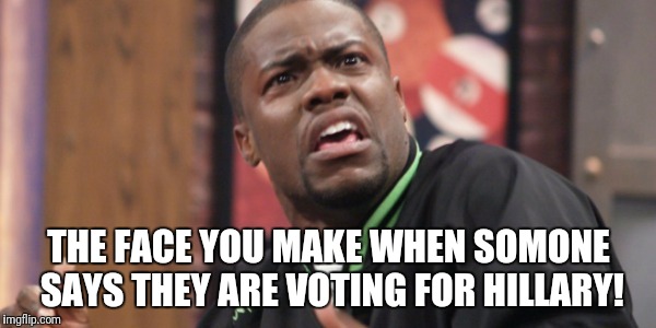 hillary  | THE FACE YOU MAKE WHEN SOMONE SAYS THEY ARE VOTING FOR HILLARY! | image tagged in voters | made w/ Imgflip meme maker