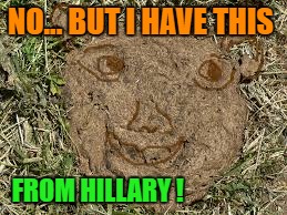 NO... BUT I HAVE THIS FROM HILLARY ! | made w/ Imgflip meme maker
