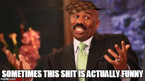 Steve Harvey | SOMETIMES THIS SHIT IS ACTUALLY FUNNY | image tagged in memes,steve harvey,scumbag | made w/ Imgflip meme maker
