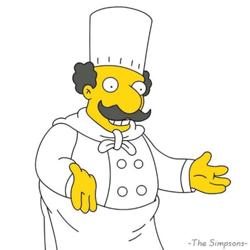High Quality Simpsons Italian Chef Blank Meme Template