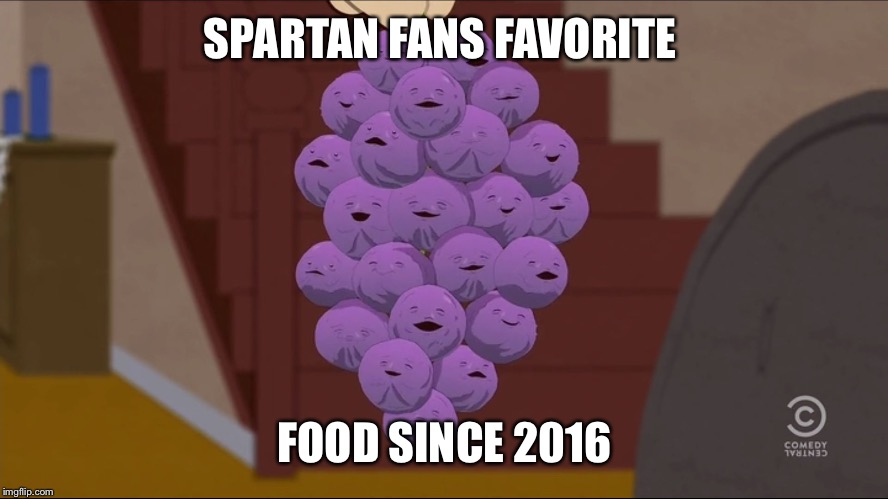 Member Berries Meme | SPARTAN FANS FAVORITE; FOOD SINCE 2016 | image tagged in memes,member berries | made w/ Imgflip meme maker