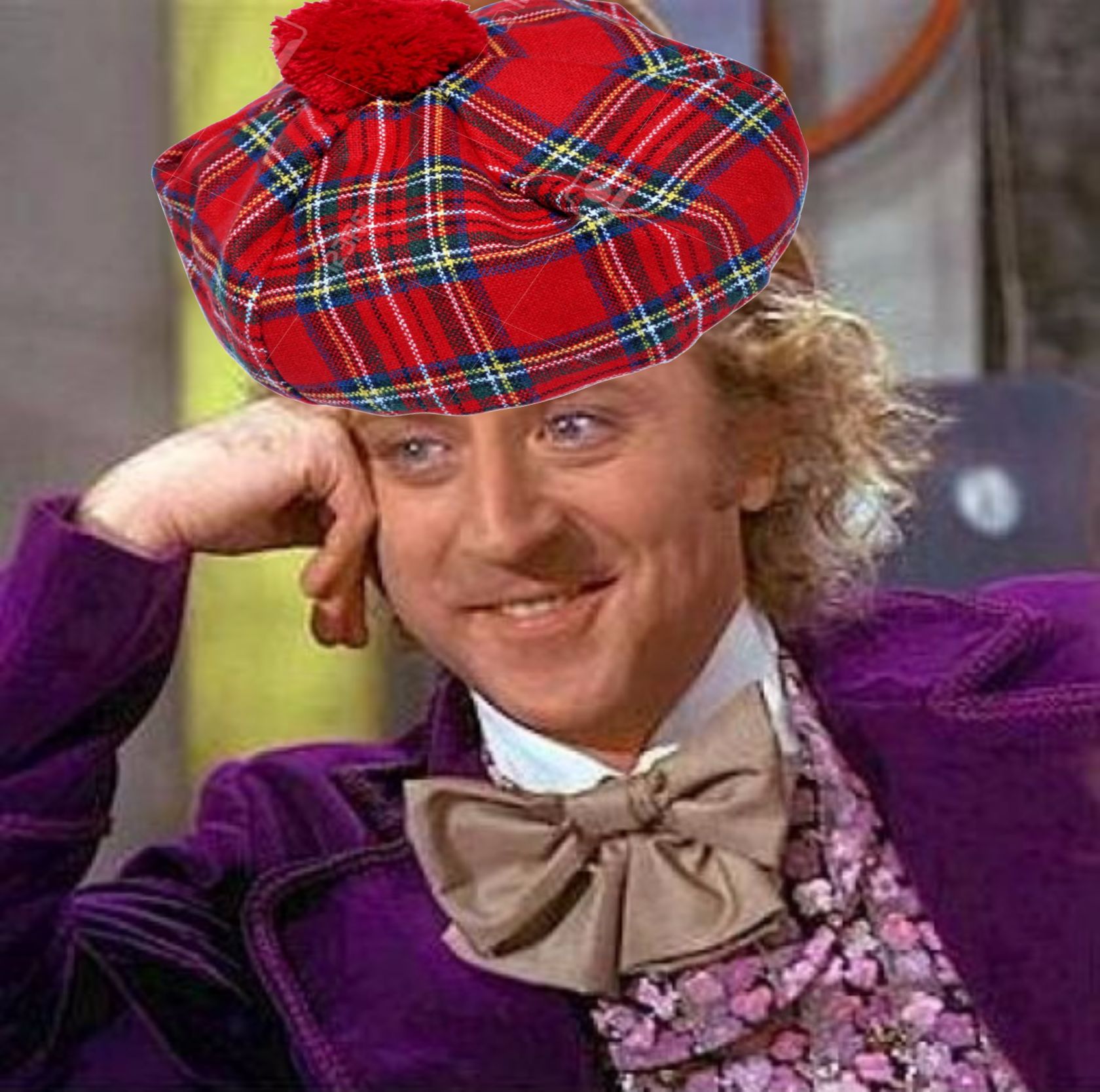 High Quality Scottish Sarcastic Wonka Blank Meme Template