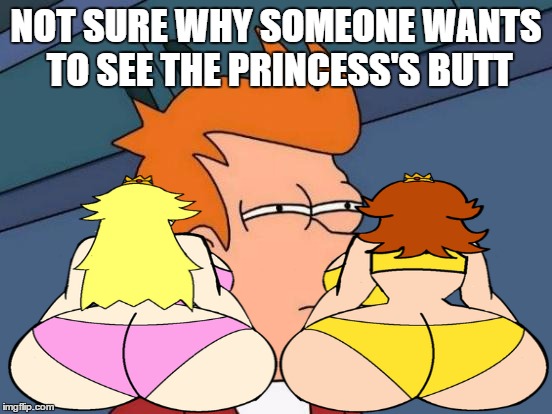 NOT SURE WHY SOMEONE WANTS TO SEE THE PRINCESS'S BUTT | made w/ Imgflip meme maker