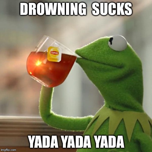 But That's None Of My Business Meme | DROWNING  SUCKS YADA YADA YADA | image tagged in memes,but thats none of my business,kermit the frog | made w/ Imgflip meme maker