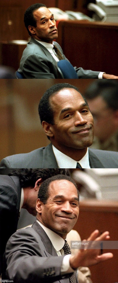 Bad joke OJ Simpson Blank Meme Template