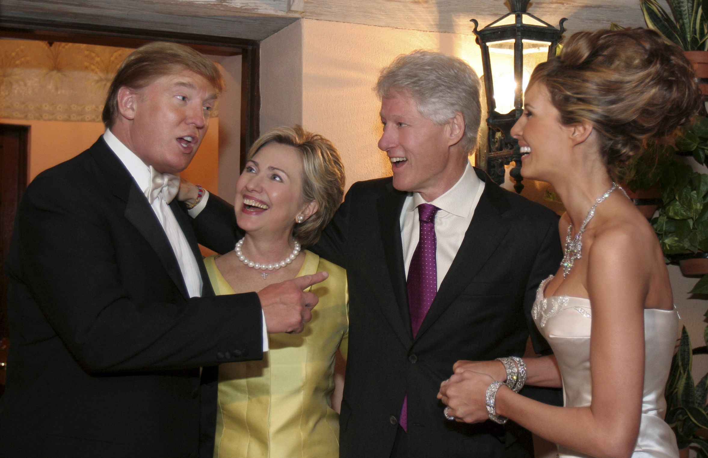 High Quality Hillary at La Donald's latest wedding Blank Meme Template