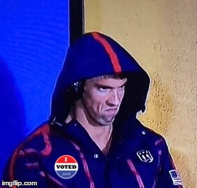 That face you'll make | VOTERS BE LIKE | image tagged in memes,michael phelps death stare | made w/ Imgflip meme maker