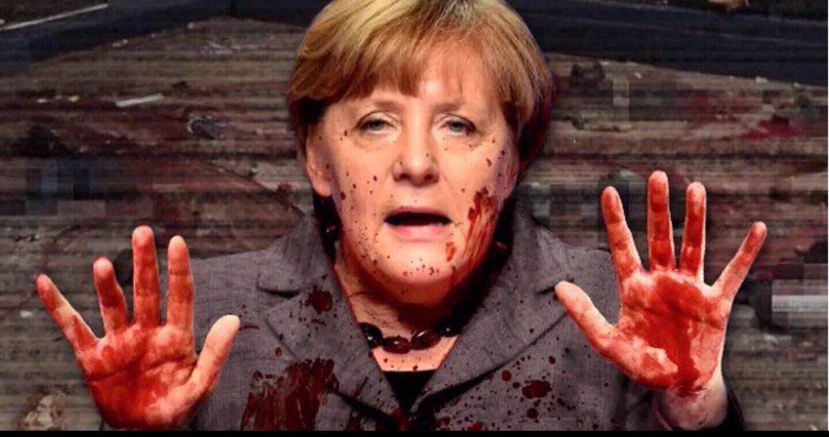 Merkel blood Blank Meme Template