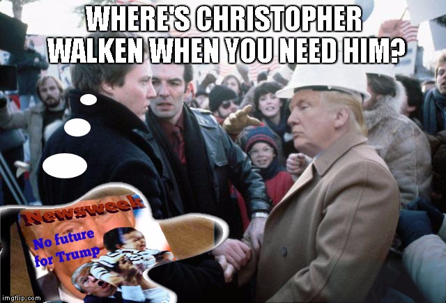 Where's Christopher Walken when you need him?  | WHERE'S CHRISTOPHER WALKEN WHEN YOU NEED HIM? | image tagged in trump clinton | made w/ Imgflip meme maker