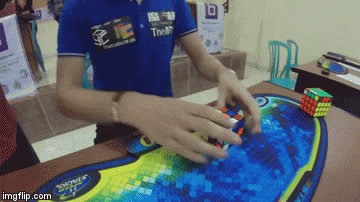 Infinity stacking Rubik's Cube | image tagged in gifs,rubik cube,rubick cube,funny,guinness world record | made w/ Imgflip video-to-gif maker
