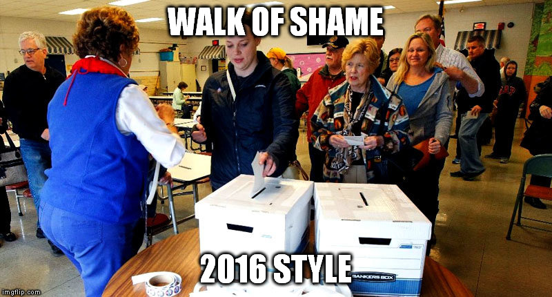 2016 US presidential election | WALK OF SHAME; 2016 STYLE | image tagged in election 2016 | made w/ Imgflip meme maker