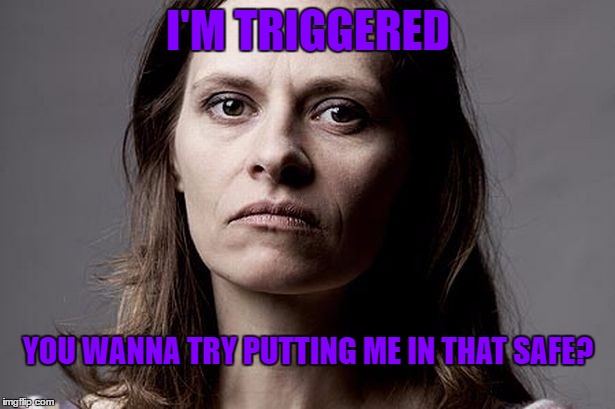 I'M TRIGGERED YOU WANNA TRY PUTTING ME IN THAT SAFE? | made w/ Imgflip meme maker