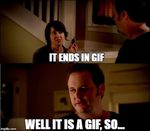 IT ENDS IN GIF WELL IT IS A GIF, SO... | made w/ Imgflip meme maker