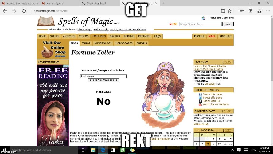 GET; REKT | image tagged in just joined for fun magic is nothing but wishful thinking | made w/ Imgflip meme maker