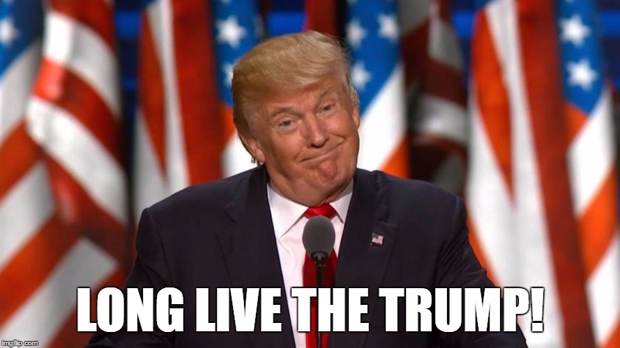 LONG LIVE THE TRUMP! | image tagged in trump,president,america,merica,election,2016 | made w/ Imgflip meme maker