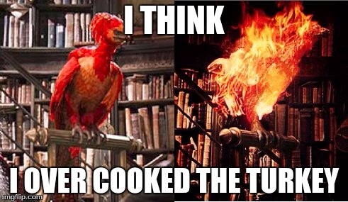 Burned turkey  | I THINK; I OVER COOKED THE TURKEY | image tagged in awsome | made w/ Imgflip meme maker