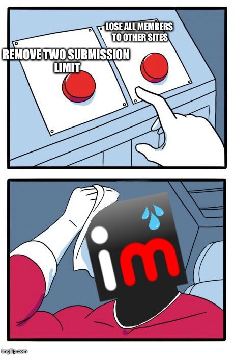 The Daily Struggle Imgflip Edition | LOSE ALL MEMBERS TO OTHER SITES; REMOVE TWO SUBMISSION LIMIT | image tagged in the daily struggle imgflip edition | made w/ Imgflip meme maker