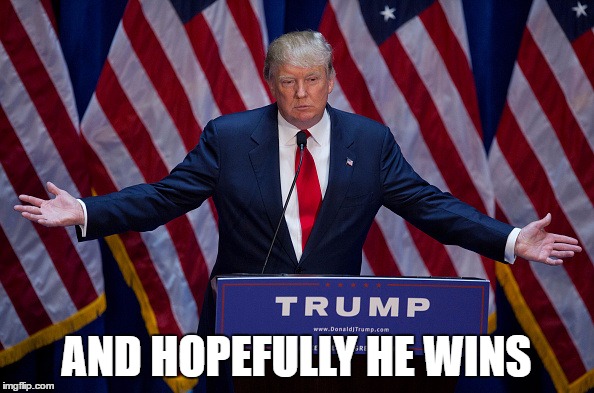 Trump Bruh | AND HOPEFULLY HE WINS | image tagged in trump bruh | made w/ Imgflip meme maker