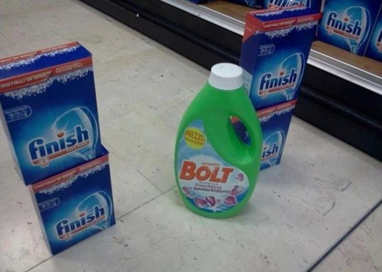 An amazing picture of BOLT crossing the FINISH line Blank Meme Template