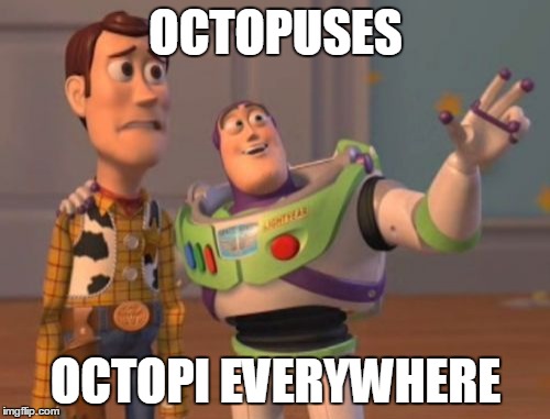 X, X Everywhere Meme | OCTOPUSES OCTOPI EVERYWHERE | image tagged in memes,x x everywhere | made w/ Imgflip meme maker