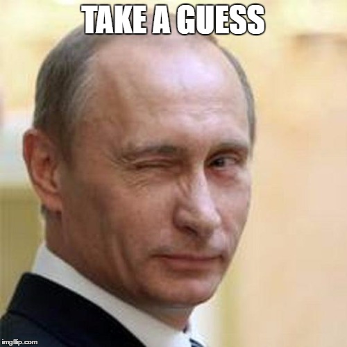 Putin Wink | TAKE A GUESS | image tagged in putin wink | made w/ Imgflip meme maker