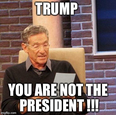 Maury Lie Detector | TRUMP; YOU ARE NOT THE PRESIDENT !!! | image tagged in memes,maury lie detector | made w/ Imgflip meme maker