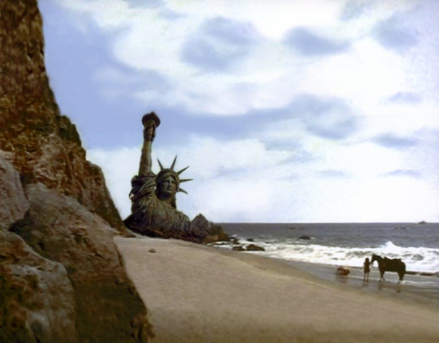 High Quality State of liberty planet of the apes Blank Meme Template