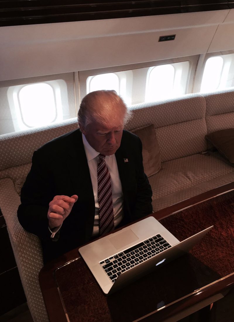 High Quality Donald trump typing Blank Meme Template