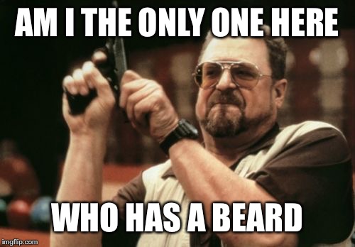 Am I The Only One Around Here | AM I THE ONLY ONE HERE; WHO HAS A BEARD | image tagged in memes,am i the only one around here | made w/ Imgflip meme maker