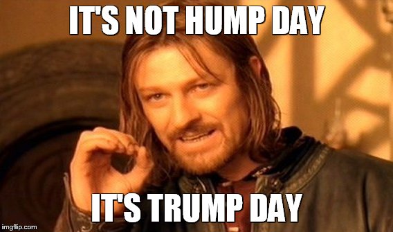One Does Not Simply Meme | IT'S NOT HUMP DAY; IT'S TRUMP DAY | image tagged in memes,one does not simply | made w/ Imgflip meme maker