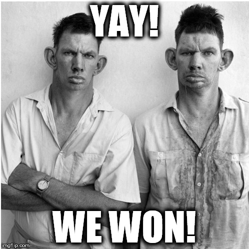 YAY! WE WON! | image tagged in donald trump,incest,election 2016 | made w/ Imgflip meme maker