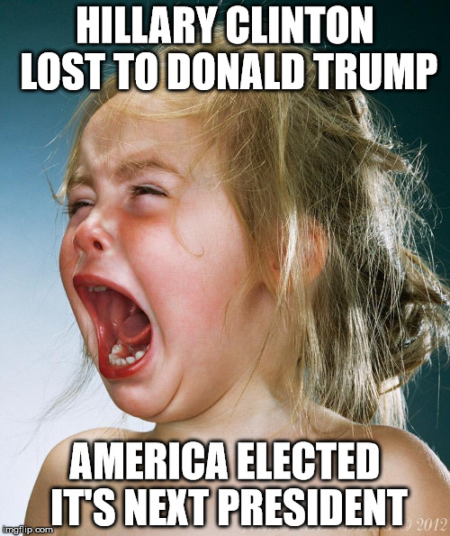 Trump beat Hillary by a landslide!! | HILLARY CLINTON LOST TO DONALD TRUMP; AMERICA ELECTED IT'S NEXT PRESIDENT | image tagged in election 2016,donald trump,hillary clinton | made w/ Imgflip meme maker