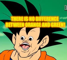 THERE IS NO DIFFERENCE BETWEEN ORANGE AND GREEN! | made w/ Imgflip meme maker