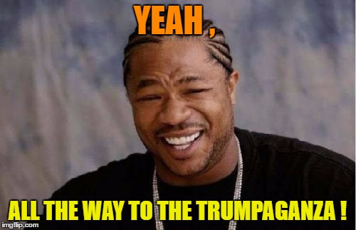 Yo Dawg Heard You Meme | YEAH , ALL THE WAY TO THE TRUMPAGANZA ! | image tagged in memes,yo dawg heard you | made w/ Imgflip meme maker