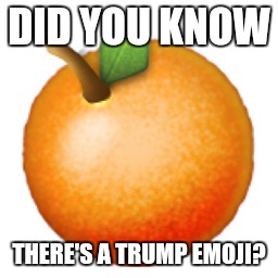 DID YOU KNOW; THERE'S A TRUMP EMOJI? | image tagged in trump 2016 | made w/ Imgflip meme maker