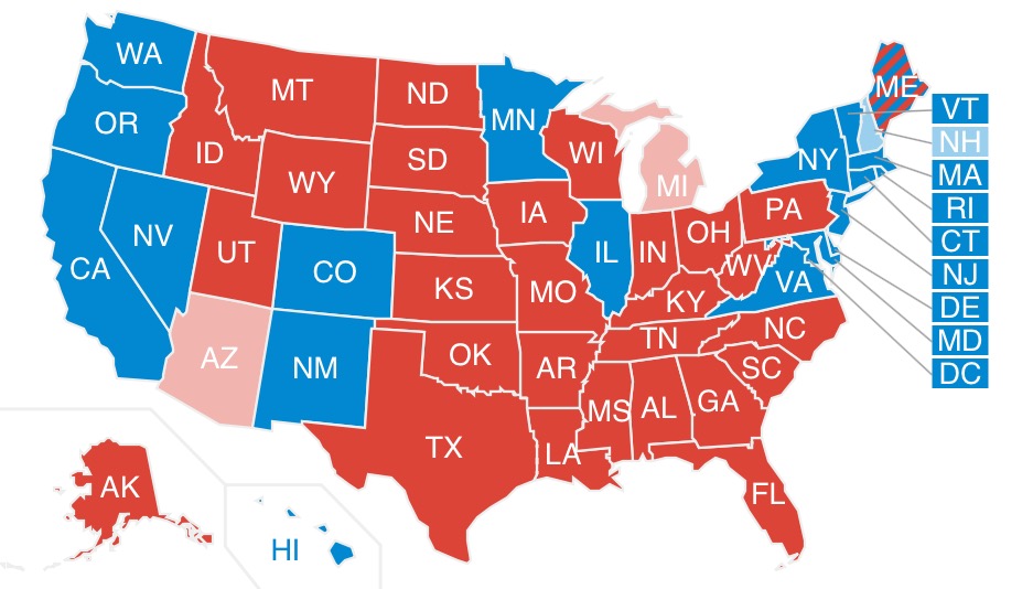 2016 Election map  Blank Meme Template