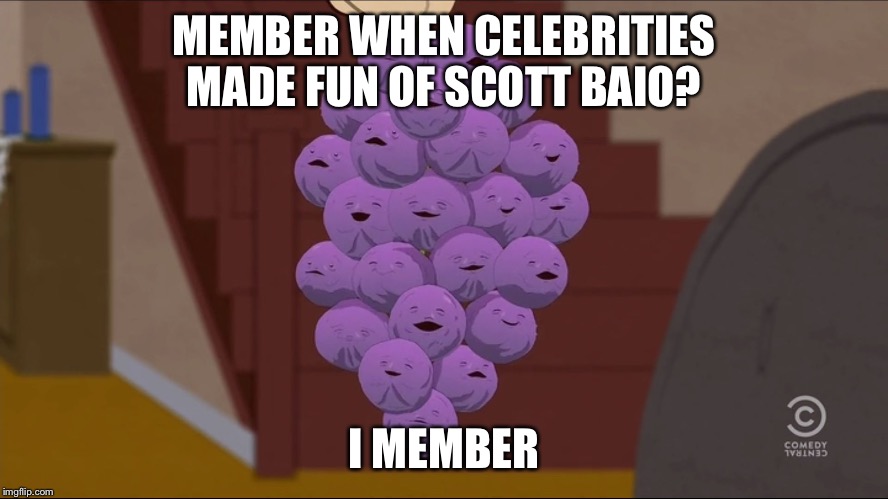 Member Berries Meme | MEMBER WHEN CELEBRITIES MADE FUN OF SCOTT BAIO? I MEMBER | image tagged in memes,member berries | made w/ Imgflip meme maker