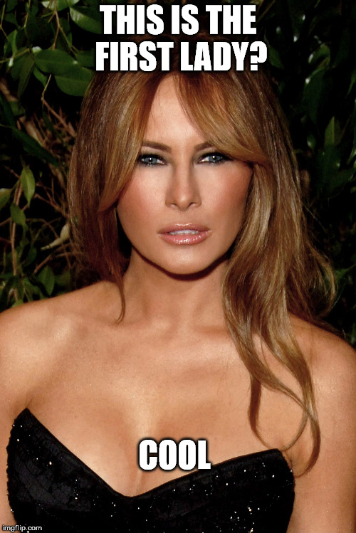 melania trump | THIS IS THE FIRST LADY? COOL | image tagged in melania trump | made w/ Imgflip meme maker