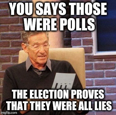 Maury Lie Detector Meme | YOU SAYS THOSE WERE POLLS THE ELECTION PROVES THAT THEY WERE ALL LIES | image tagged in memes,maury lie detector | made w/ Imgflip meme maker